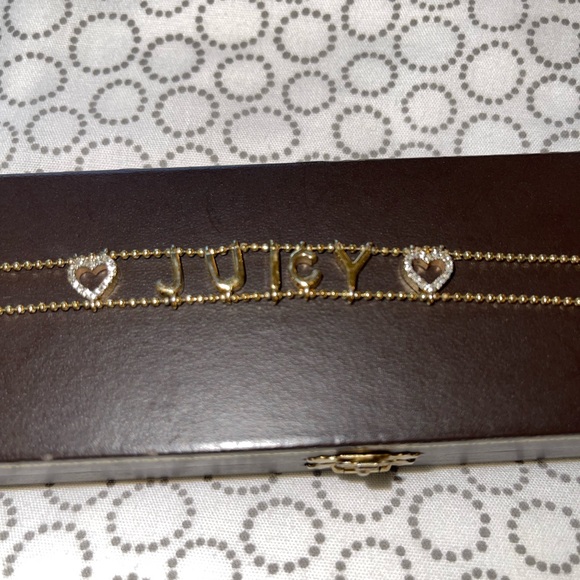 Juicy Couture Jewelry - ❤️ JUICY COUTURE Vintage Bracelet Gold With Rhinestones and “Juicy” letters